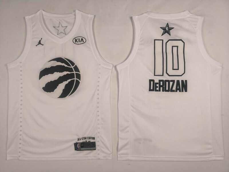 Men Toronto Raptors #10 Derozan White 2108 All Stars NBA Jerseys->washington wizards->NBA Jersey